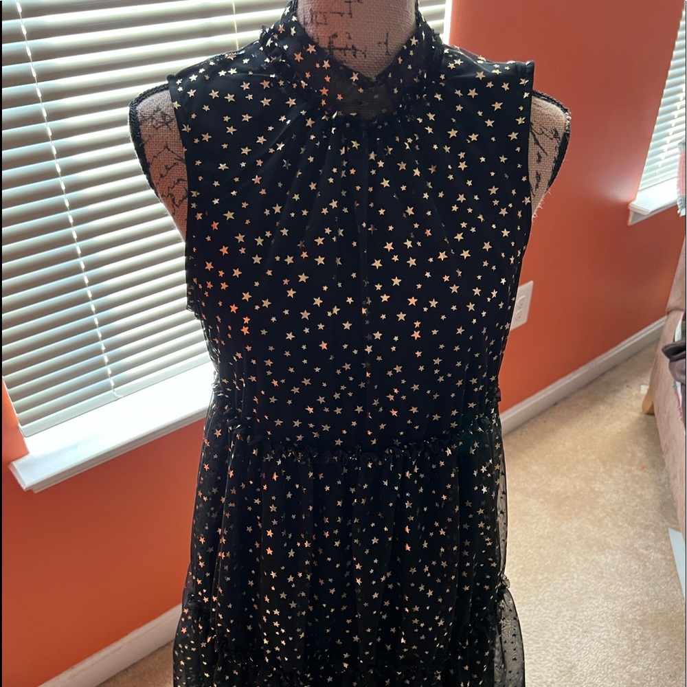 Cute Black Sheer with Stars